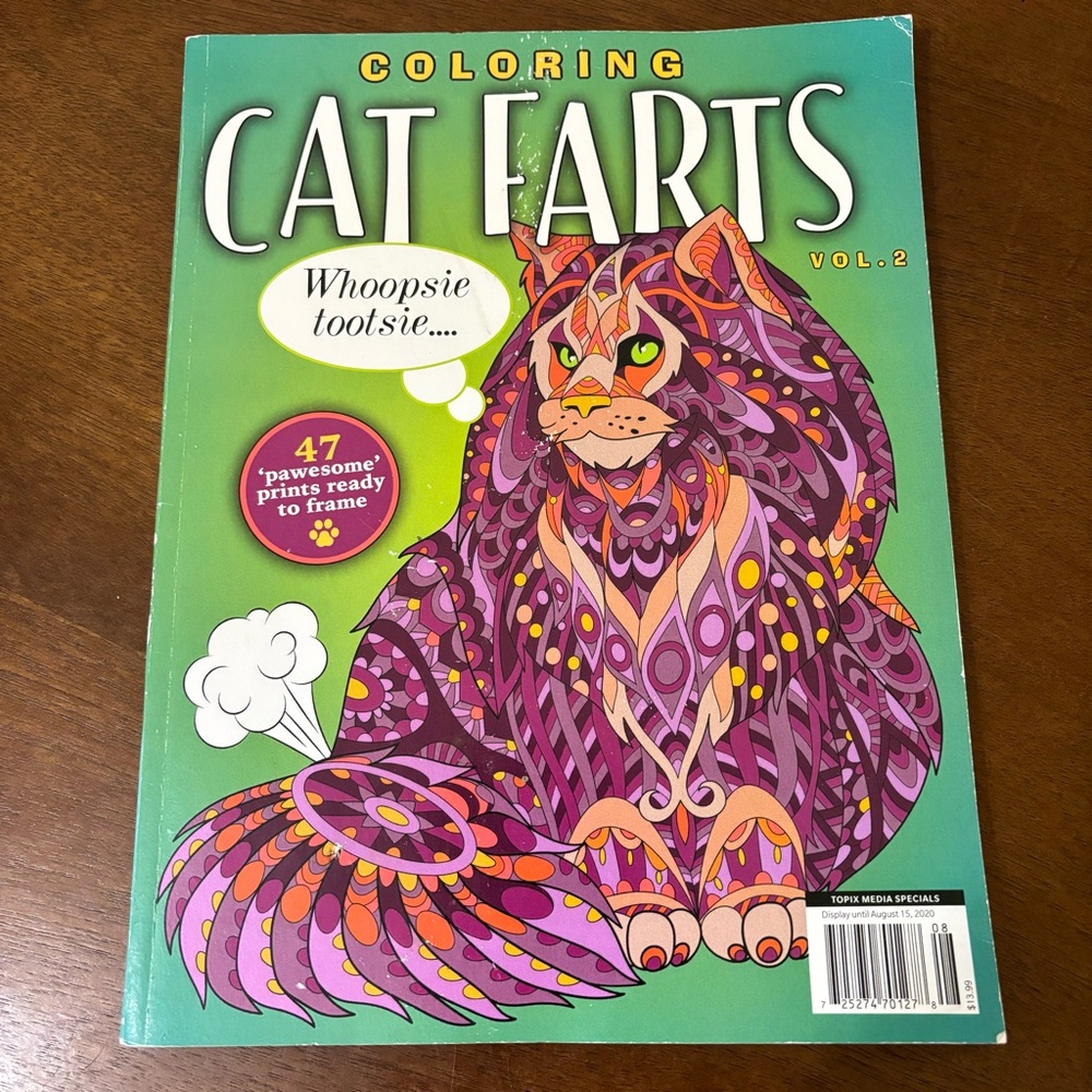 Coloring Cat Farts Volume 2 Whoopsie Tootsie, 2020 Topix Media Special #141